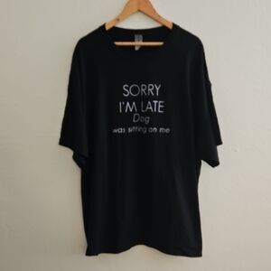 🆕️ Black Unisex Sorry Dog Was On Me T-Shirt NWOT